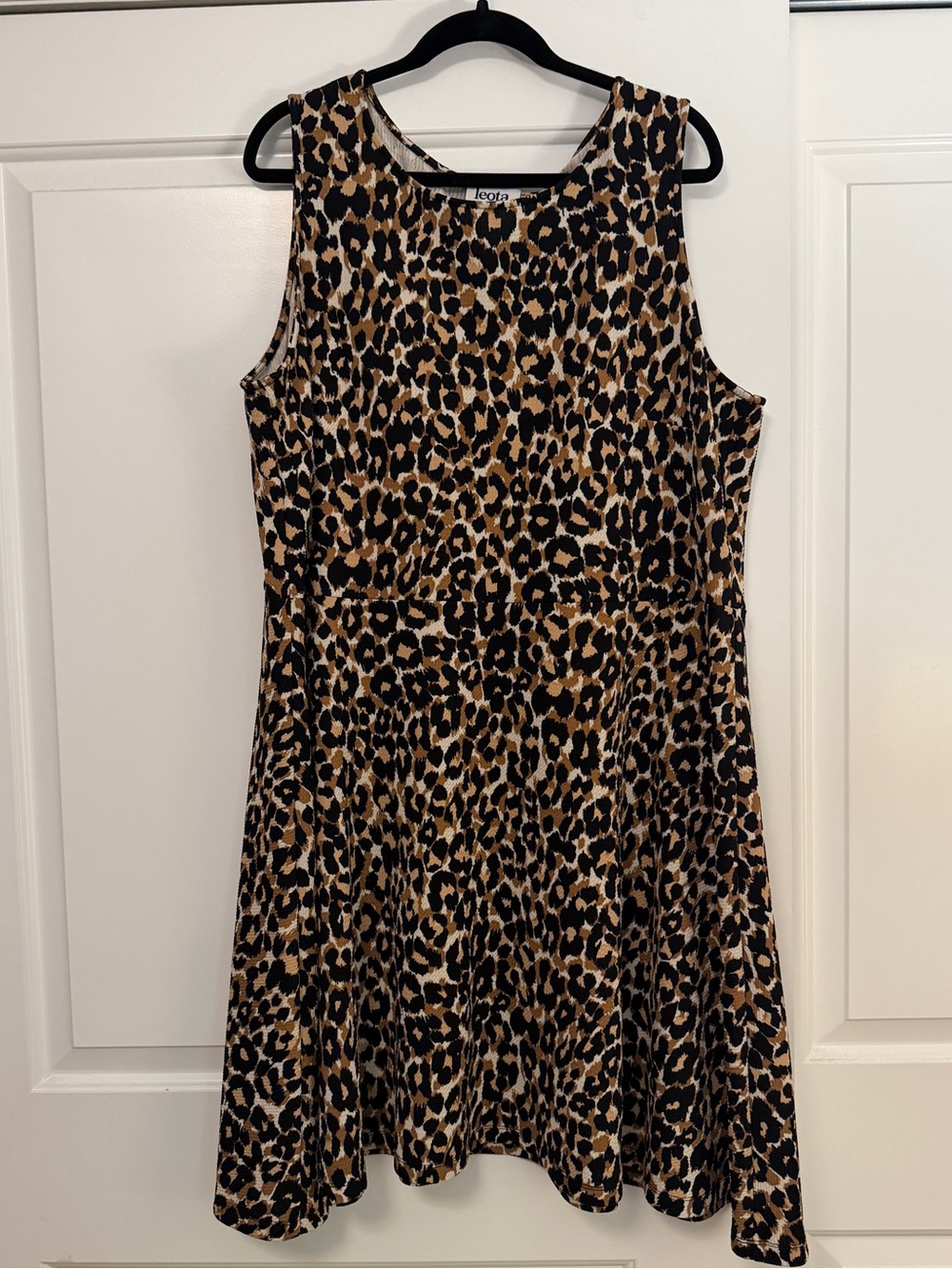 Leopard print a-line dress
